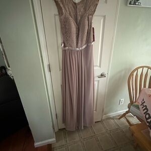 May Queen Lace Bodice Maxi Dress in Light Purple